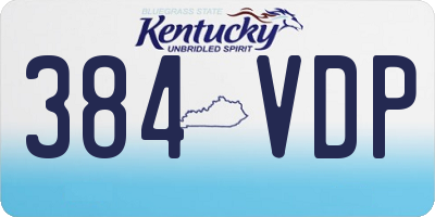 KY license plate 384VDP