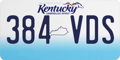 KY license plate 384VDS