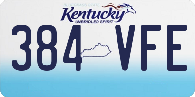 KY license plate 384VFE