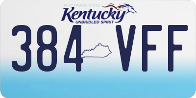 KY license plate 384VFF