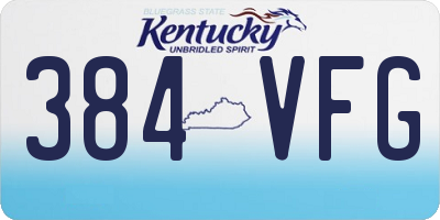 KY license plate 384VFG