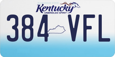 KY license plate 384VFL