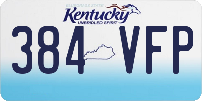 KY license plate 384VFP