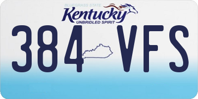 KY license plate 384VFS