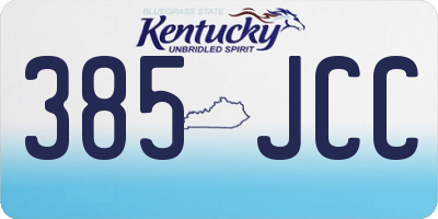 KY license plate 385JCC