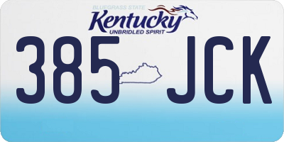 KY license plate 385JCK