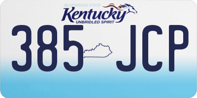 KY license plate 385JCP