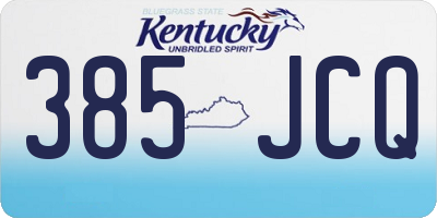 KY license plate 385JCQ