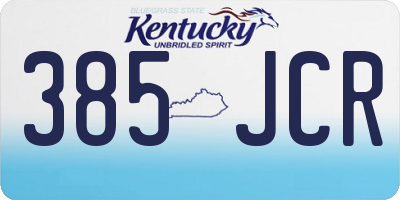 KY license plate 385JCR