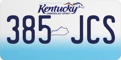 KY license plate 385JCS