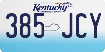KY license plate 385JCY