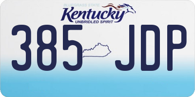 KY license plate 385JDP