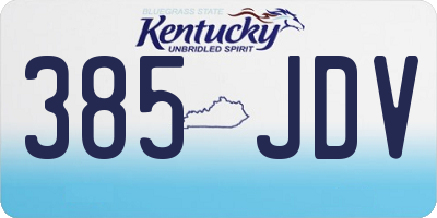 KY license plate 385JDV