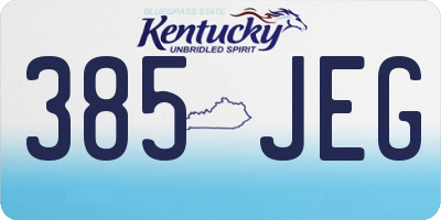 KY license plate 385JEG