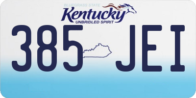 KY license plate 385JEI