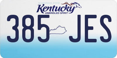 KY license plate 385JES