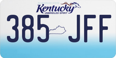 KY license plate 385JFF