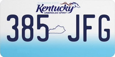 KY license plate 385JFG