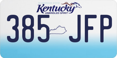 KY license plate 385JFP