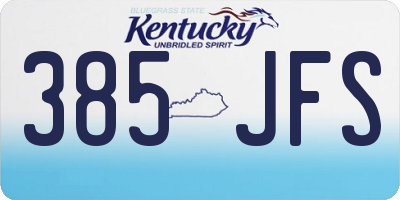 KY license plate 385JFS