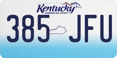 KY license plate 385JFU