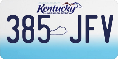 KY license plate 385JFV