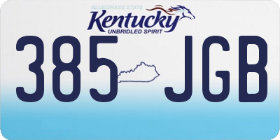 KY license plate 385JGB