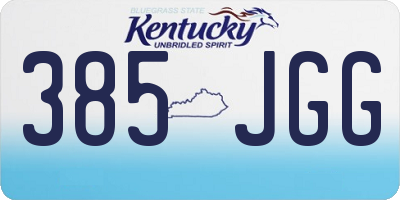 KY license plate 385JGG