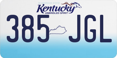 KY license plate 385JGL