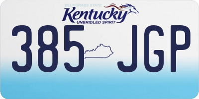 KY license plate 385JGP