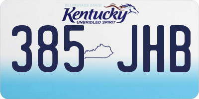 KY license plate 385JHB