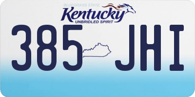 KY license plate 385JHI