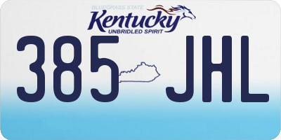 KY license plate 385JHL