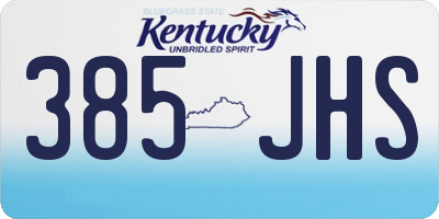 KY license plate 385JHS