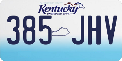 KY license plate 385JHV