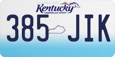 KY license plate 385JIK