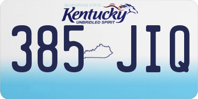 KY license plate 385JIQ