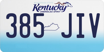 KY license plate 385JIV