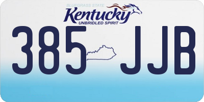 KY license plate 385JJB