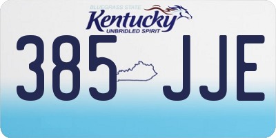 KY license plate 385JJE