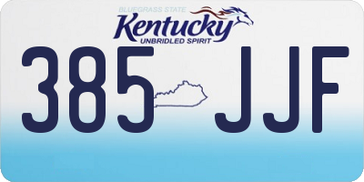 KY license plate 385JJF