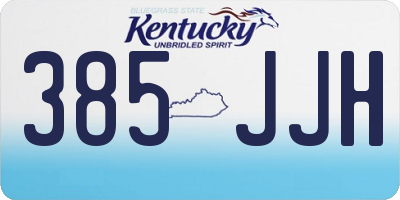 KY license plate 385JJH