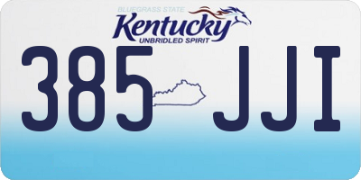 KY license plate 385JJI