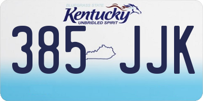 KY license plate 385JJK