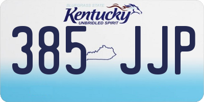 KY license plate 385JJP