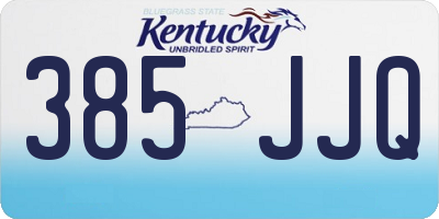 KY license plate 385JJQ