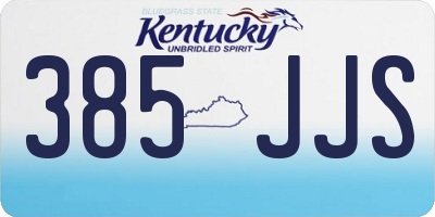 KY license plate 385JJS