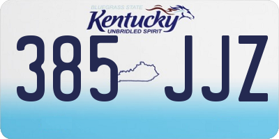 KY license plate 385JJZ