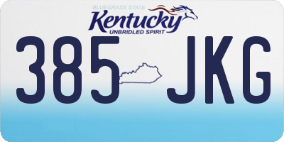 KY license plate 385JKG