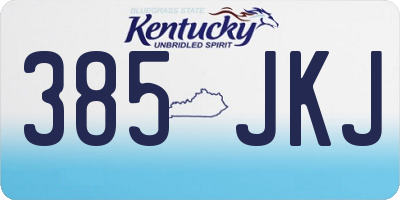 KY license plate 385JKJ